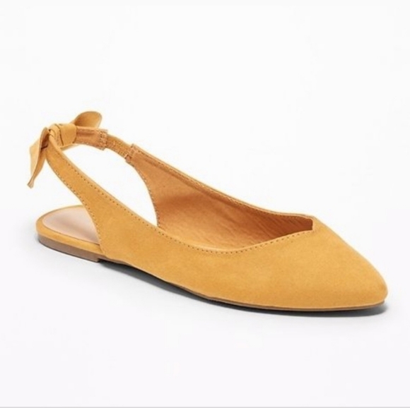 Old Navy Shoes - Old Navy 8 Shoes Mustard Yellow Sling Back Flats